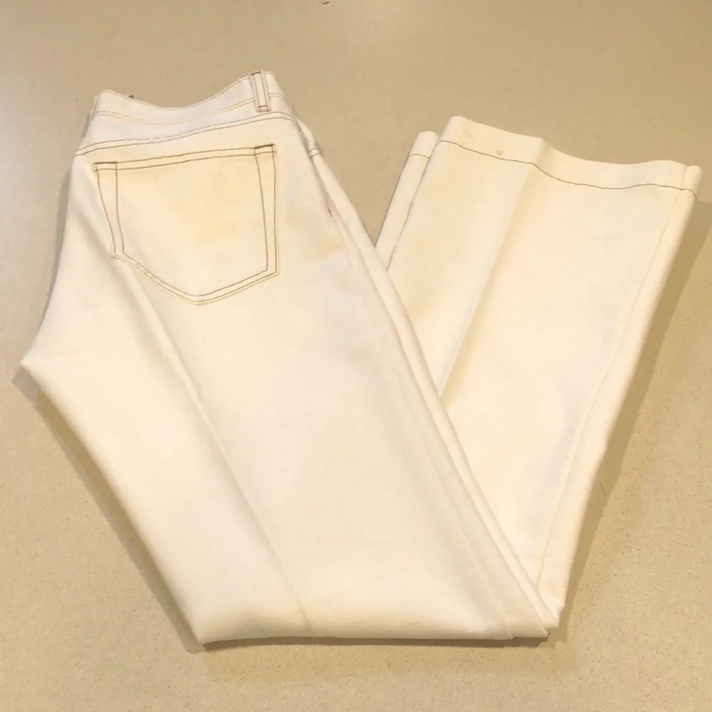 GAP LONG AND LEAN DENIM JEANS OFF WHITE SIZE 6